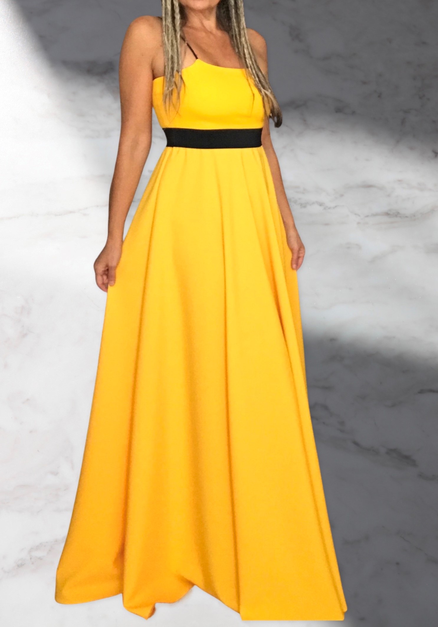 Dlouhé letní šaty BOROS DR-L-YE02